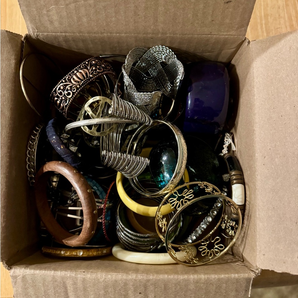 Assorted Bracelets Bangles Various Materials Mixed Color Bracelet Collection